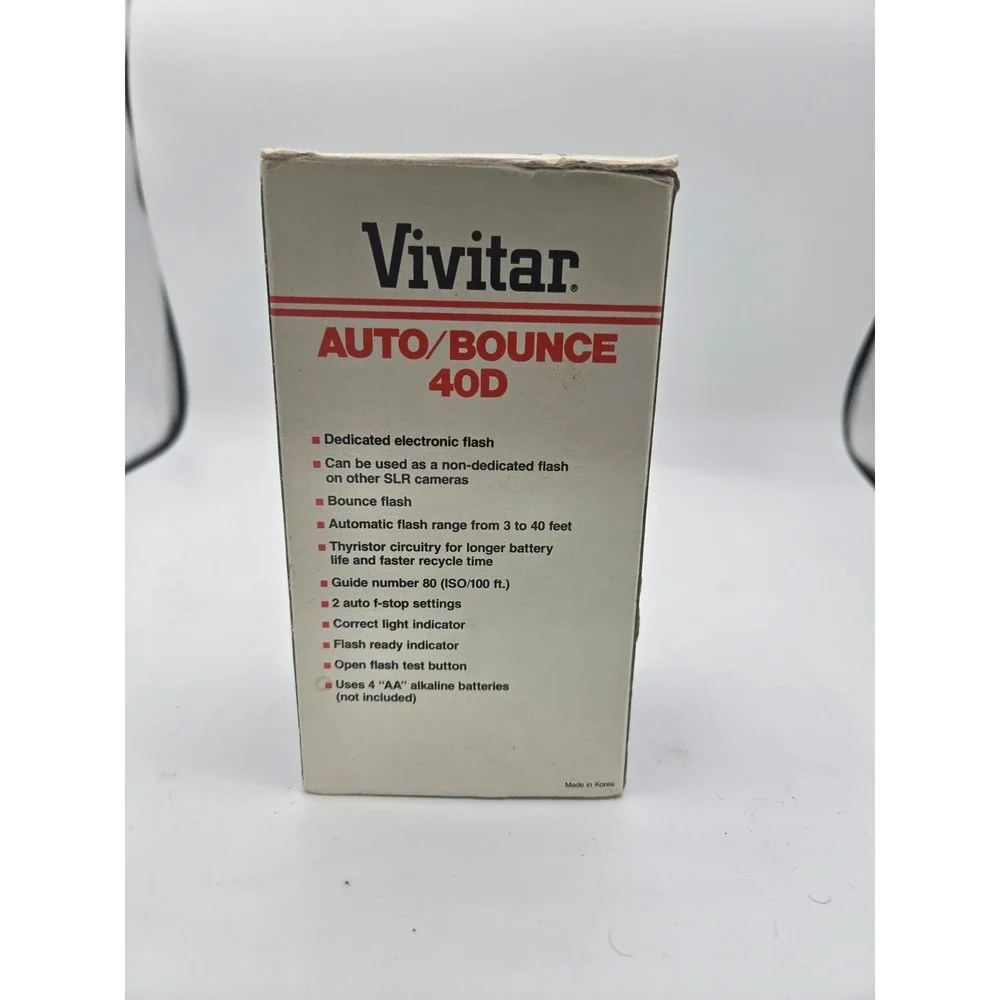 Classic‎ Vivitar Auto/Bounce 40D Dedicated Flash w/ Box
